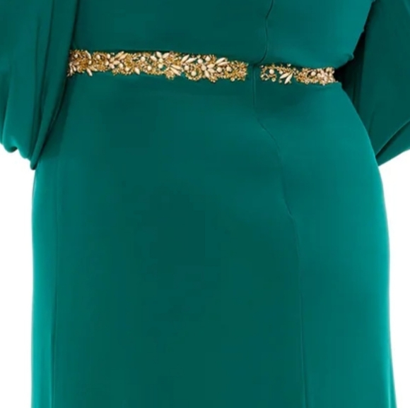 Mac Duggal Jersey Sequin Slit Gown - Picture 4 of 4